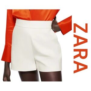 ZARA White High-Rise Short, Size XS.